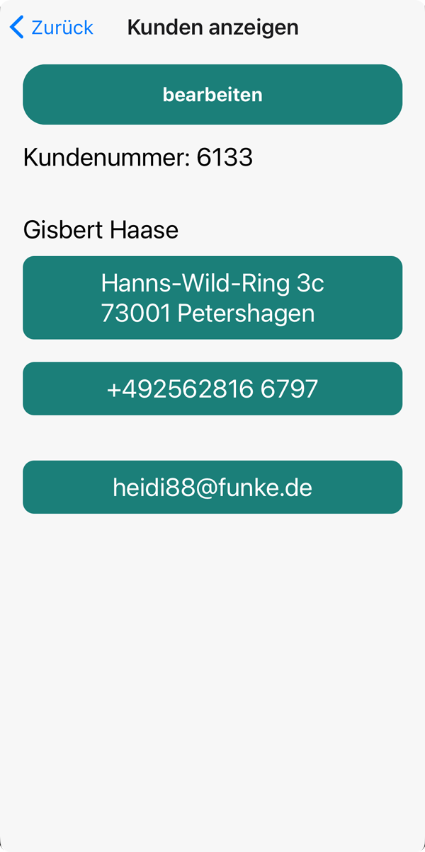 Handwerker App Kundenansicht